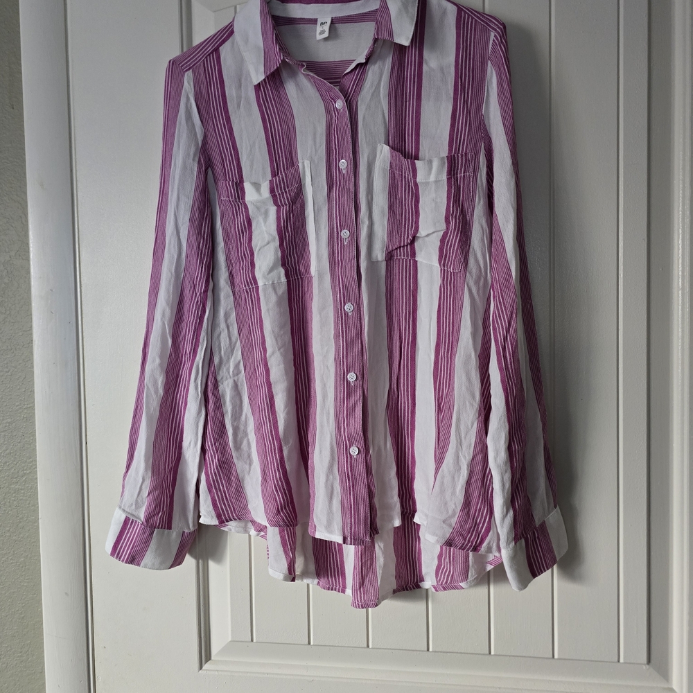 BP Pink and White Striped Shirt